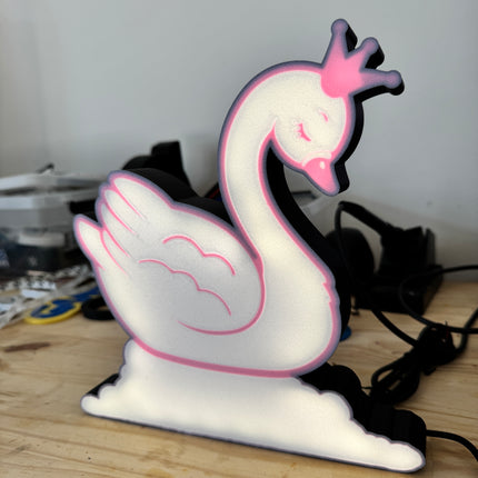 lampe de chambre cygne lumineux

